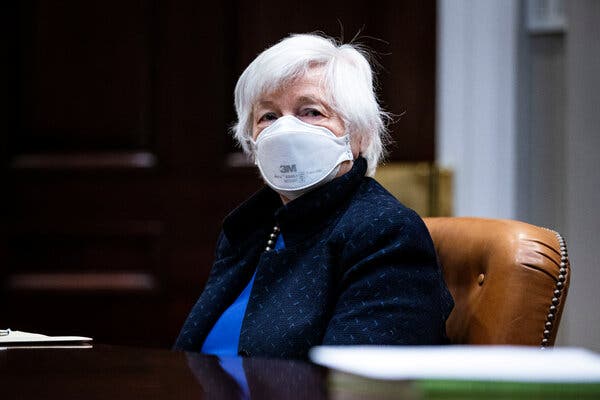 Janet Yellen earlier this month. Ms. Yellen’s team at Treasury is working on developing guidance on how the $200 billion allocated for states and cities can be used.