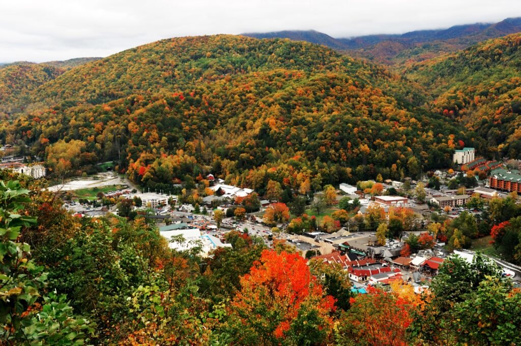 Gatlinburg, Tennessee, during the fall.